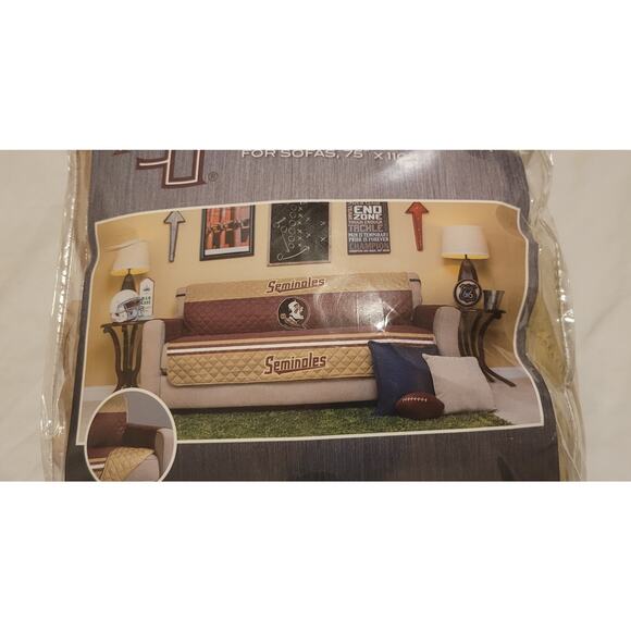 Reversible furniture couch cover protector Florida Seminoles for sofas 75x110 in - Picture 2 of 10